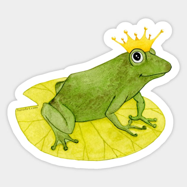 Frog Prince Sticker by TursiArt